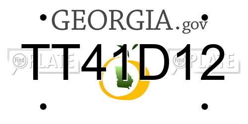 TT41D12 Georgia License Plate