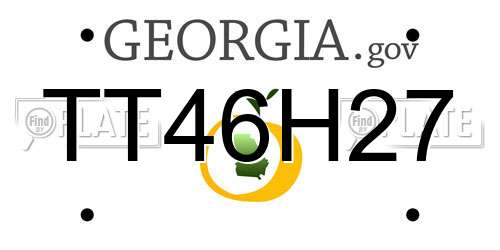 TT46H27 Georgia License Plate