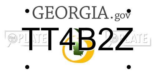 TT4B2Z Georgia License Plate