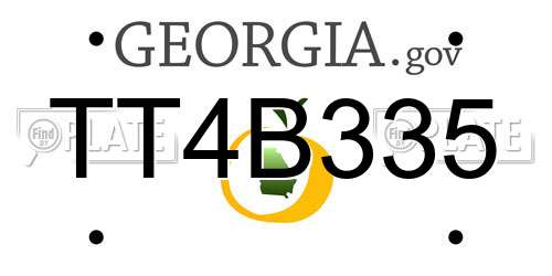 TT4B335 Georgia License Plate