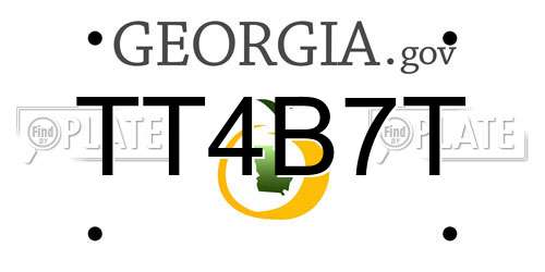 TT4B7T Georgia License Plate