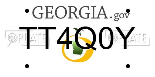 TT4Q0Y Georgia License Plate