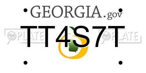TT4S7T Georgia License Plate