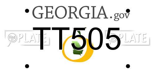 TT505 Georgia License Plate