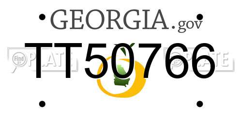 TT50766 Georgia License Plate