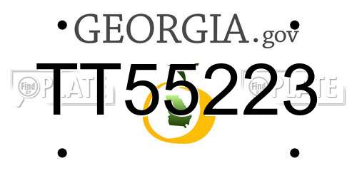 TT55223 Georgia License Plate