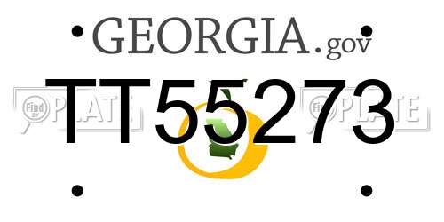TT55273 Georgia License Plate