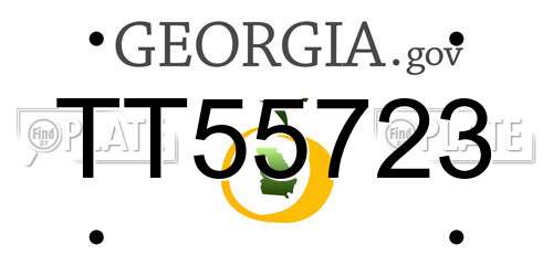 TT55723 Georgia License Plate