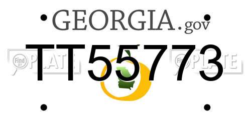 TT55773 Georgia License Plate