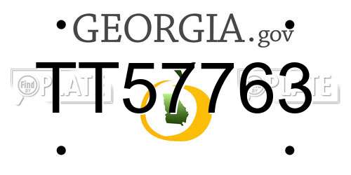 TT57763 Georgia License Plate