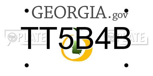 TT5B4B Georgia License Plate