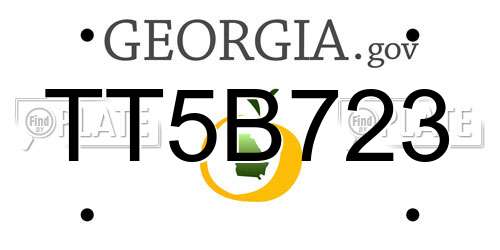 TT5B723 Georgia License Plate
