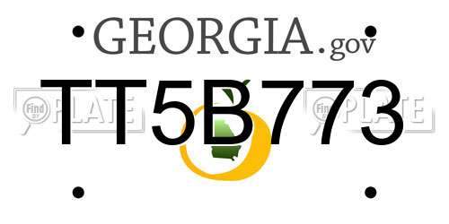 TT5B773 Georgia License Plate