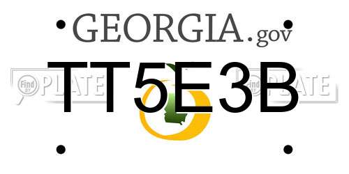TT5E3B Georgia License Plate