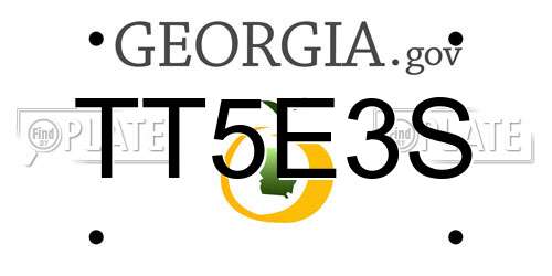 TT5E3S Georgia License Plate