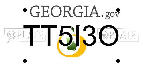 TT5I3O Georgia License Plate