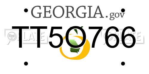 TT5O766 Georgia License Plate