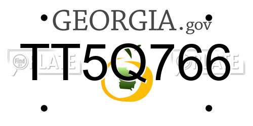 TT5Q766 Georgia License Plate