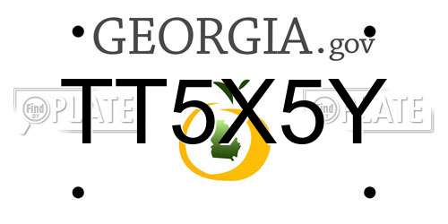 TT5X5Y Georgia License Plate