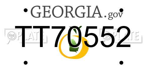 TT70552 Georgia License Plate