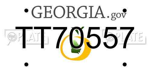 TT70557 Georgia License Plate