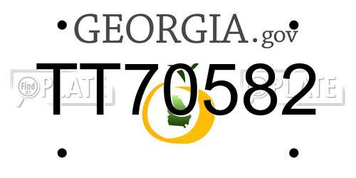 TT70582 Georgia License Plate