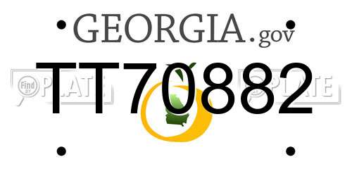 TT70882 Georgia License Plate