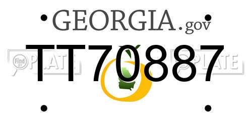 TT70887 Georgia License Plate