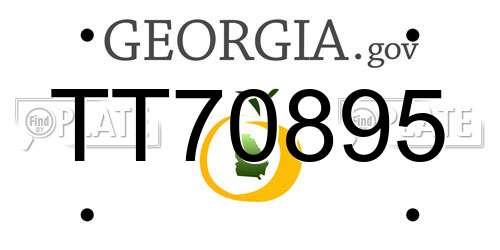 TT70895 Georgia License Plate