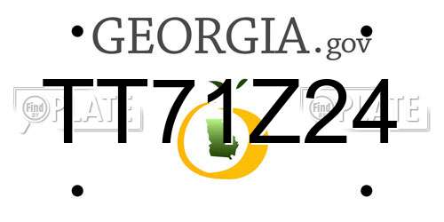 TT71Z24 Georgia License Plate