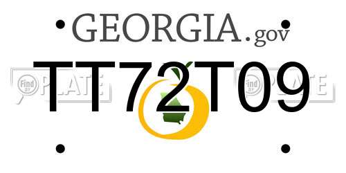 TT72T09 Georgia License Plate