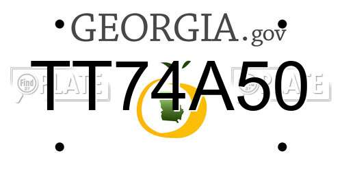 TT74A50 Georgia License Plate