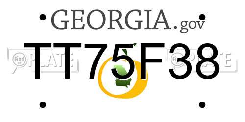 TT75F38 Georgia License Plate