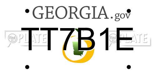TT7B1E Georgia License Plate