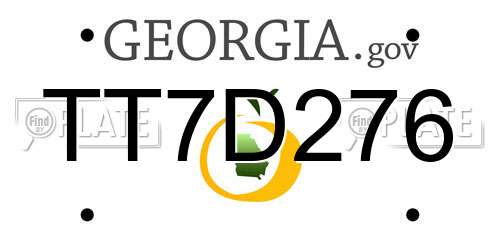 TT7D276 Georgia License Plate