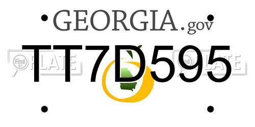 TT7D595 Georgia License Plate