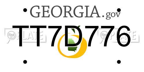 TT7D776 Georgia License Plate