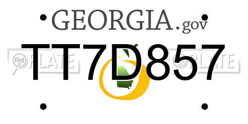 TT7D857 Georgia License Plate