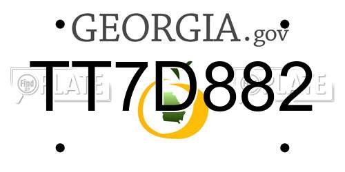TT7D882 Georgia License Plate