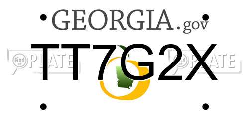 TT7G2X Georgia License Plate