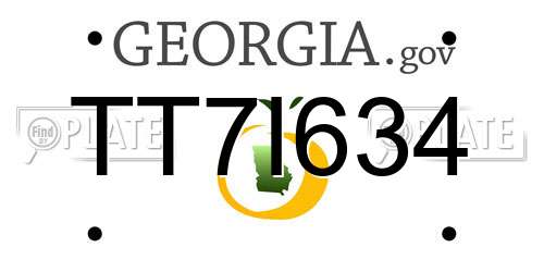 TT7I634 Georgia License Plate