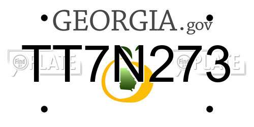 TT7N273 Georgia License Plate