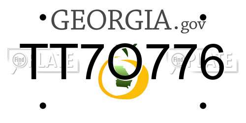 TT7O776 Georgia License Plate