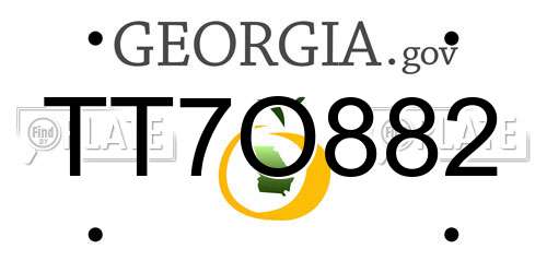 TT7O882 Georgia License Plate