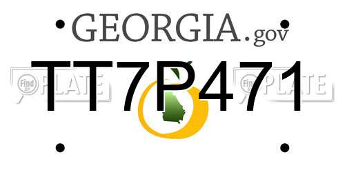 TT7P471 Georgia License Plate
