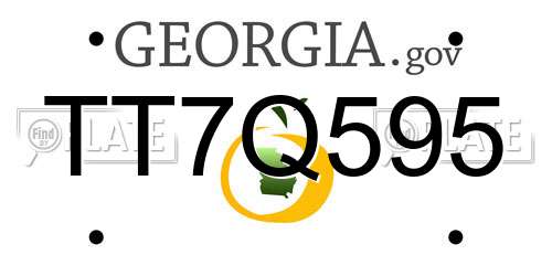 TT7Q595 Georgia License Plate