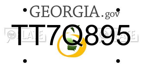TT7Q895 Georgia License Plate