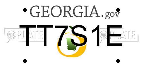 TT7S1E Georgia License Plate