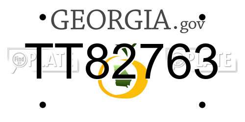 TT82763 Georgia License Plate