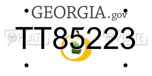 TT85223 Georgia License Plate